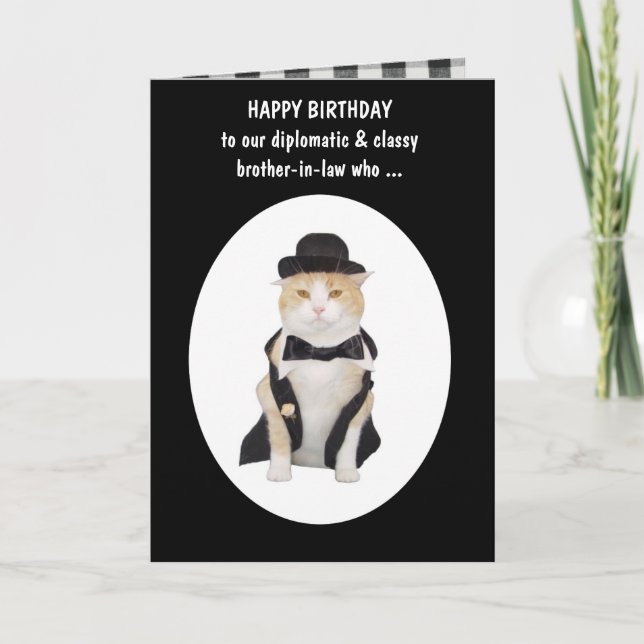 Cat Person Funny Male Geburtstag Karte (Vorderseite)