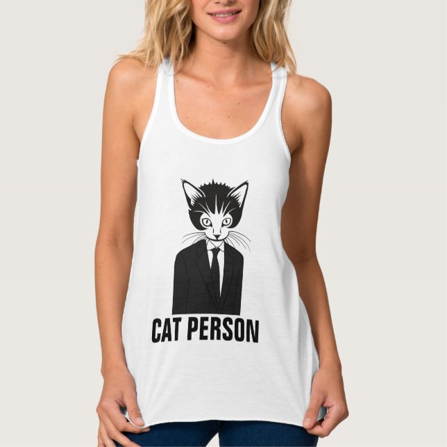 Cat Person Funny T - Shirt (Vorderseite)