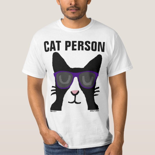 CAT PERSON, Panda Kitty mit Sonnenbrille T - Shirt (Vorderseite)