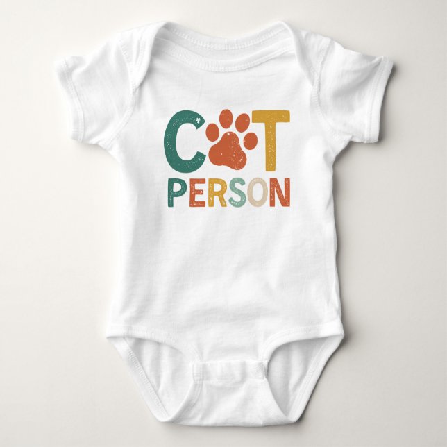 Cat Person Paws Eltern Baby Strampler (Vorderseite)