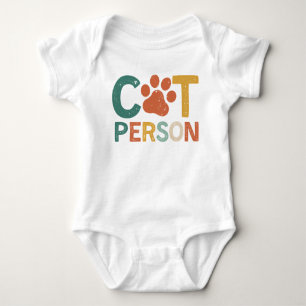 Cat Person Vintag Style Cat Geschwister Baby Strampler