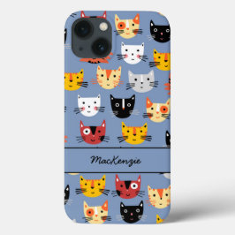Cat Personalisiert Muster Case-Mate iPhone 14 Hülle