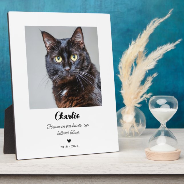 Cat Pet Memorial Geschenk | In Love Memory Plaque Fotoplatte (Seite)