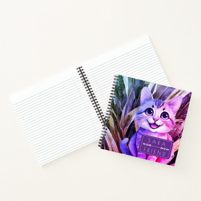 Cat Pets Animal Spiral Notebook Notizbuch (Innenseite)