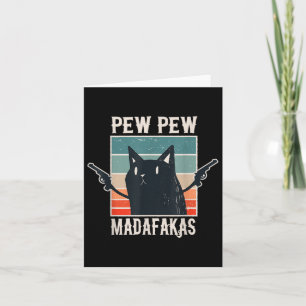 Cat Pew Madafakas Retro Vintages Geschenk Karte