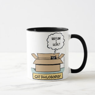 Cat Philosophie Große Ringer-Tasse Tasse