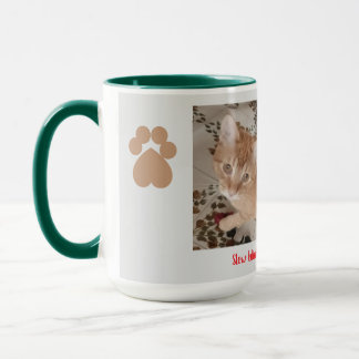 Cat Photo Humor Text and Cat's Paw Tasse