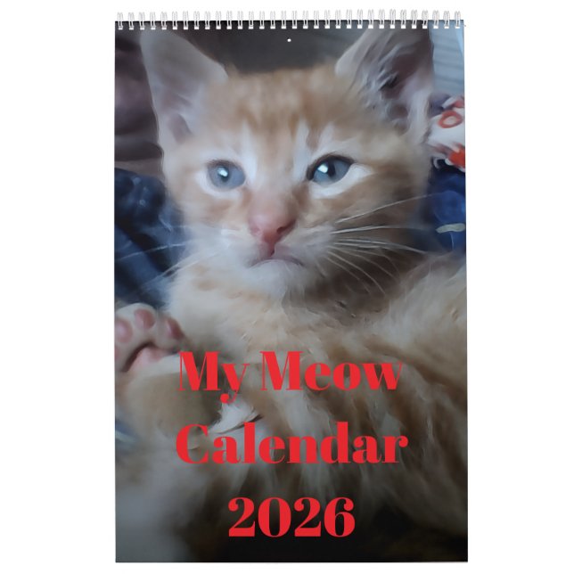 Cat Photo Quotes Customize Fun Kalender (Titelbild)
