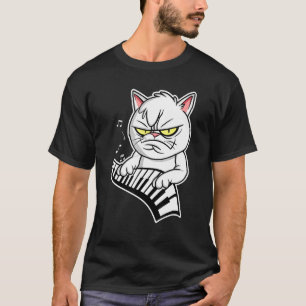 Cat Pianist Klavierspielen T-Shirt