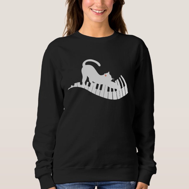 Cat Piano Music   2 Sweatshirt (Vorderseite)