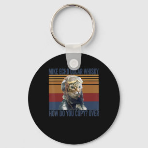 Cat Pilot Mike Echo Oscar Whisky Kostümgeschenk Schlüsselanhänger