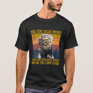 Cat Pilot Mike Echo Oscar Whisky Wie kopiert man T-Shirt