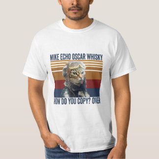 Cat Pilot Mike Echo Oscar Whisky Wie kopiert man T-Shirt
