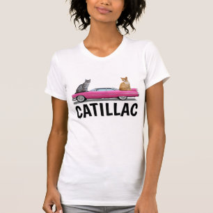CAT PINK CADDY CLASSIC AUTO VINTAGE T - Shirt