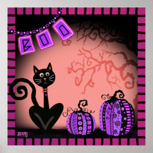 Cat Pink Fun Halloween Inspirivity Class Poster
