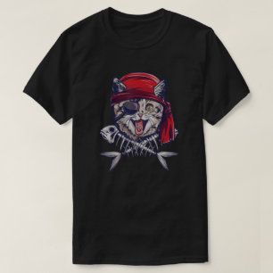 Cat Pirate Funny Cat Pirate Geschenk Captain Cat T-Shirt