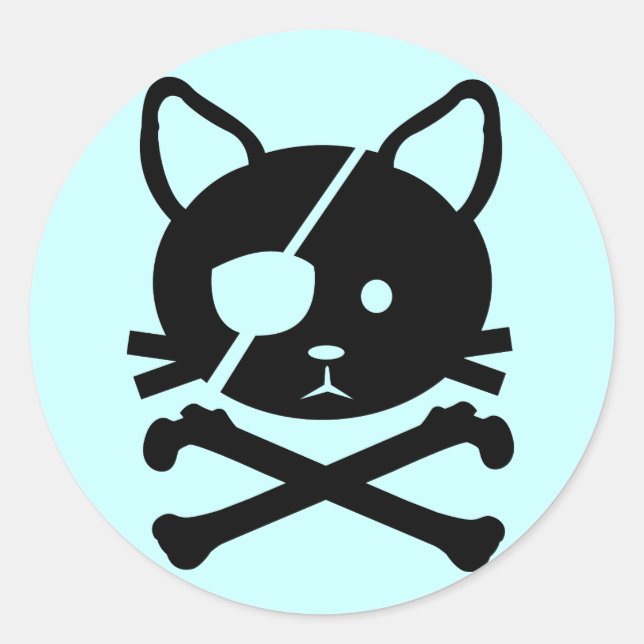 Cat Pirate Sticker (Vorderseite)