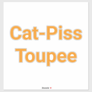 Cat-Piss Toupet Fake-Band Hankamer Artjunkhaus Kun Aufkleber