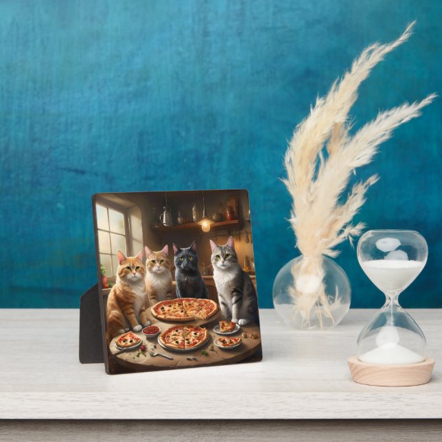 Cat Pizza Night, Fotoplatte (InSitu)