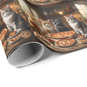 Cat Pizza Night, Geschenkpapier