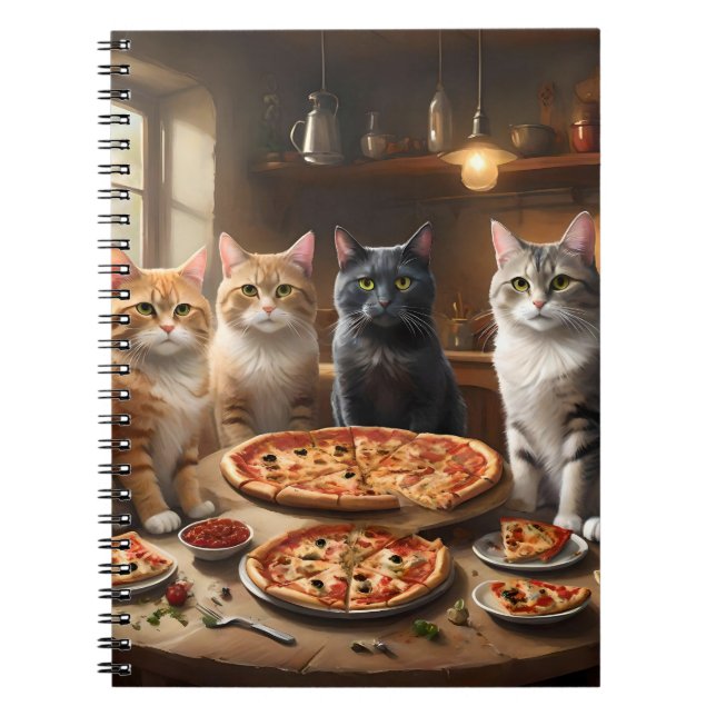 Cat Pizza Night, Notizblock (Vorderseite)