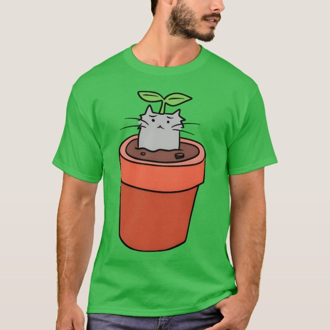 Cat Planter Girl T-Shirt (Vorderseite)