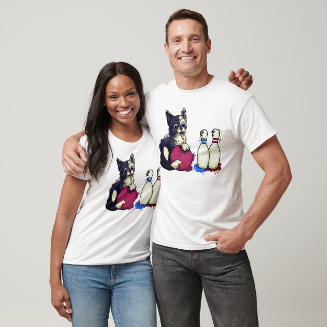 Cat Play Bowling T-Shirt (Unisex)