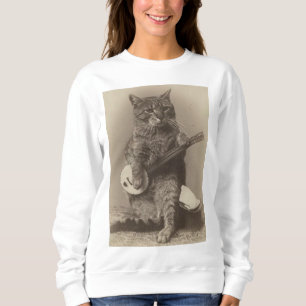 CAT-PLAYER BANJO-T - SHIRT T-SHIRTS