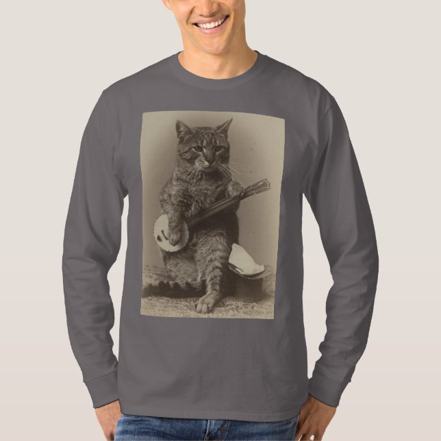 CAT-PLAYER BANJO-T - SHIRT T-SHIRTS (Vorderseite)