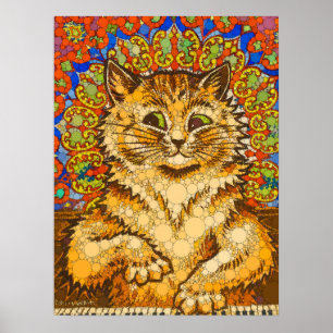 Cat Playing a Piano, Psychedelic - Nach Louis Wain Poster