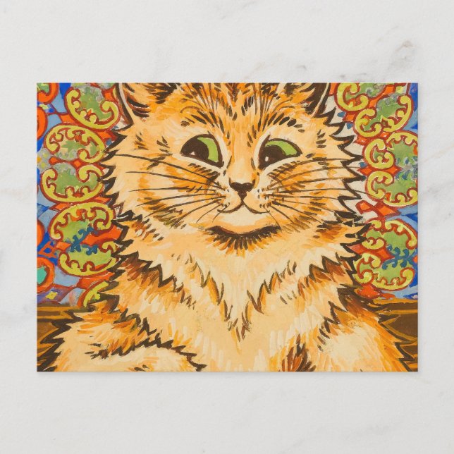 Cat Playing a Piano von Louis Wai Postkarte (Vorderseite)