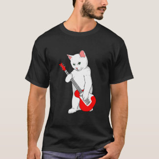 Cat Playing Bass Guitar Bassist  T-Shirt