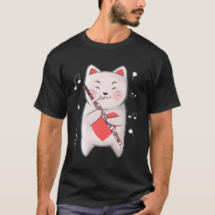 Cat Playing Bassoon Woodwind Instrument Orchestra T-Shirt