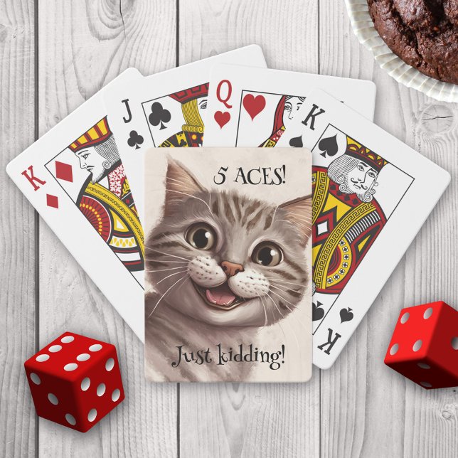Cat Playing Cards Spielkarten (Cat themed playing cards featuring an illustration of a kitty having a lot of fun.)