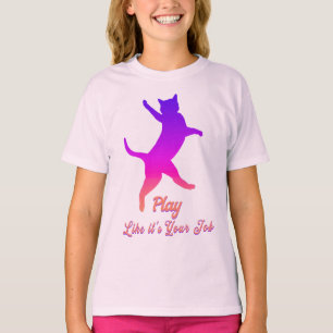 Cat Playing, Deep Pink, Play, als wäre es Ihre Auf T-Shirt
