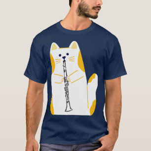 Cat Playing die Klarinette T-Shirt