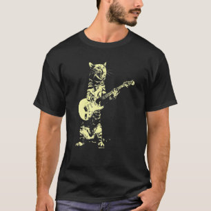 Cat Playing Gitarren Mens Grafik für Männer T-Shirt