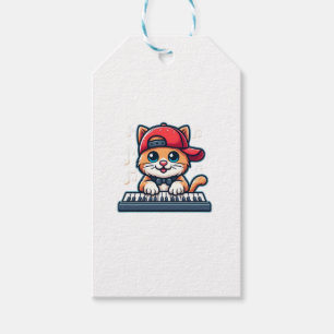 Cat Playing Piano Design für Musik und Katzen Lieb Geschenkanhänger