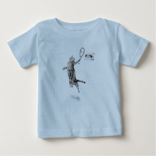 Cat Playing Tennis Baby T-shirt
