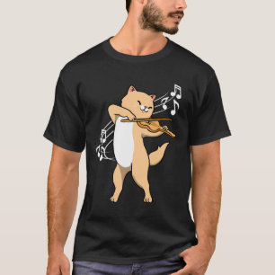 Cat Playing Violin Violinist Geschenk T-Shirt