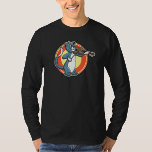 Cat Playing Violine Fiddle Alley Cat Music Violini T-Shirt