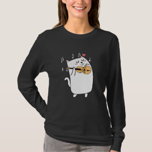 Cat Playing Violine Idea for Animal or Violinist l T-Shirt
