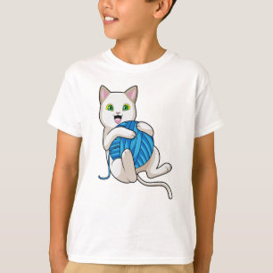 Cat Playing Wool T-Shirt