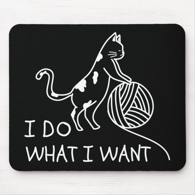 Cat Playing Yarn Mousepad (Vorne)
