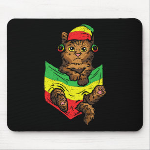 Cat Pocket Black History Monat Farbe Männer Kitten Mousepad