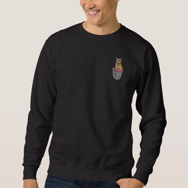 Cat Pocket Kitty Face Geschenke Pet Kitten Anim Sweatshirt (Vorderseite)