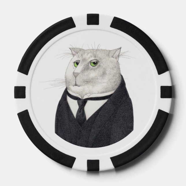CAT-Poker-Chips Pokerchips (Vorderseite)