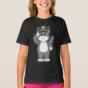 Cat Polizist Police T-Shirt
