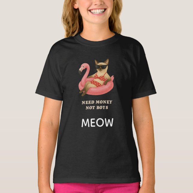 Cat Pool Party T-Shirt (Vorderseite)