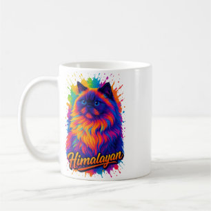 Cat Pop im Himalaya Art - Colorful Neon Street Art Kaffeetasse
